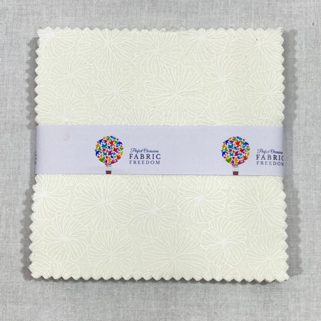 FF109 Paste Print 5" Quilting Cotton Fabric Squares - 42 x 5" by 5"