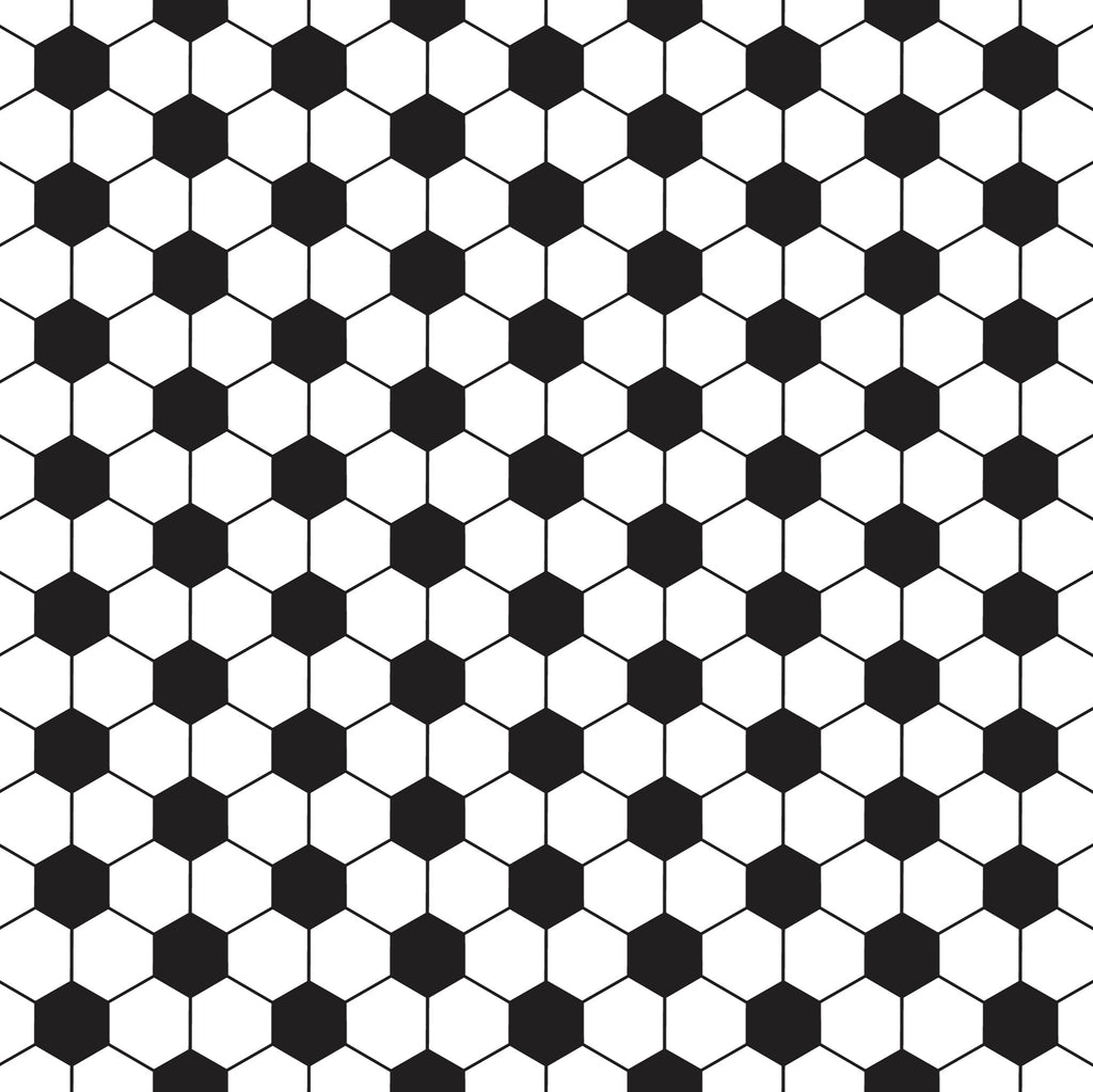 FF1055/08 Football Print Black & White - Digital Print 100% Quilting Cotton, Approx. 44" (112cm) Wide
