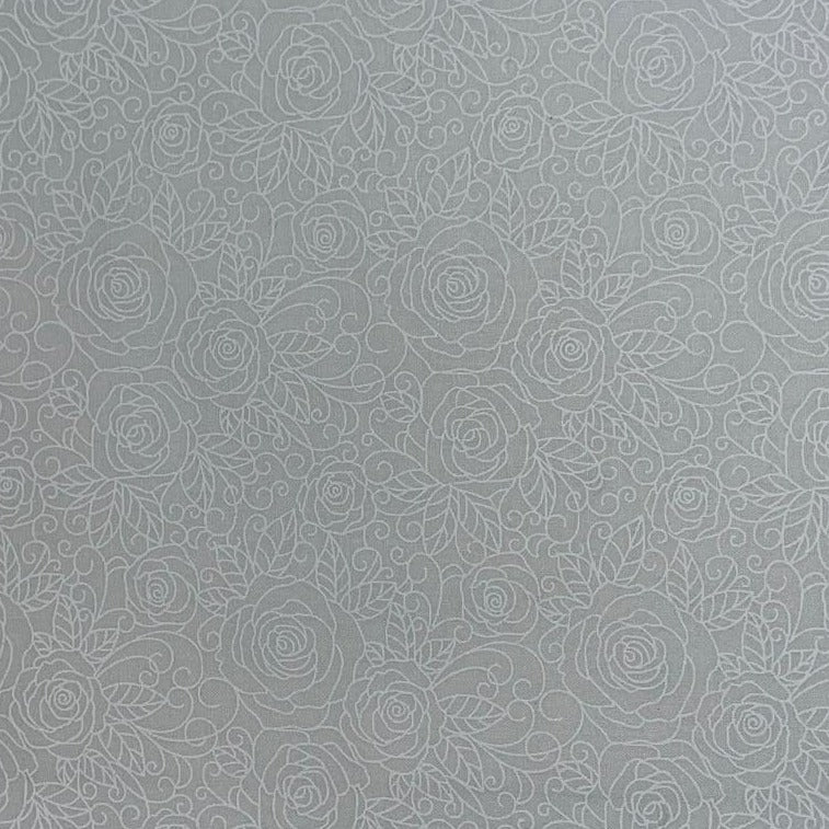 FF105 - White 100% Cotton Paste Print, Approx. 112cm Wide