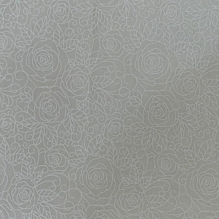 FF106 - Ivory 100% Cotton Paste Print, Approx. 112cm Wide