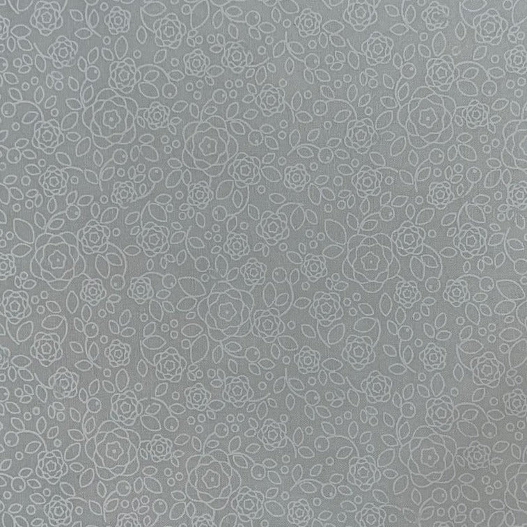 FF107 - White 100% Cotton Paste Print, Approx. 112cm Wide