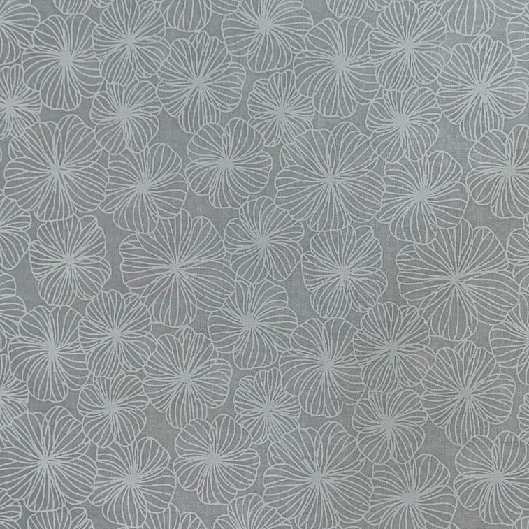 FF109 - White 100% Cotton Paste Print, Approx. 112cm Wide
