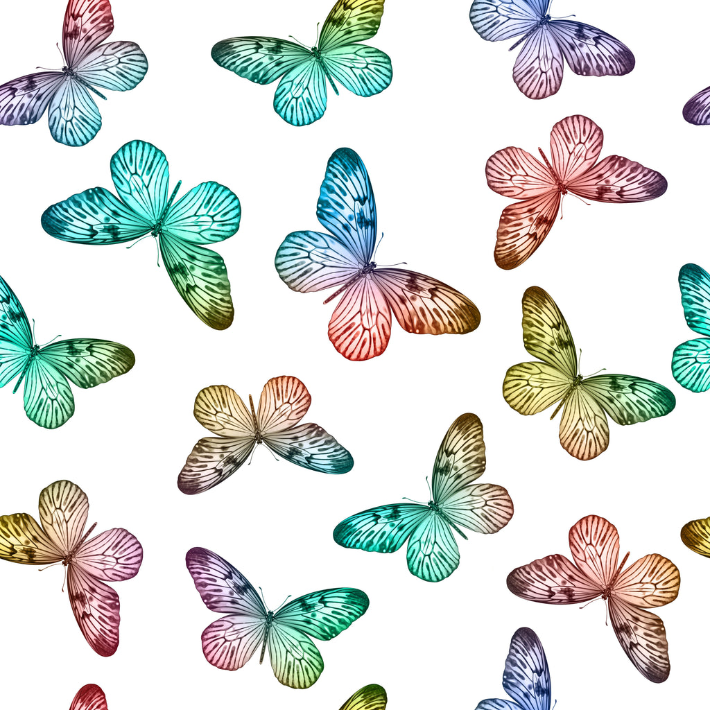 FF2250 Multi Coloured Butterflies - Digital Print 100% Quilting Cotton