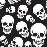 FF421 - Smiling Skulls Halloween Fabric 100% Quilting Cotton Approx. 44"/112cm