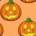 FF430 - Pumpkin Patch Halloween Fabric 100% Quilting Cotton Approx. 44"/112cm