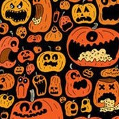 FF431 - Pumpkin Fright Halloween Fabric 100% Quilting Cotton Approx. 44"/112cm