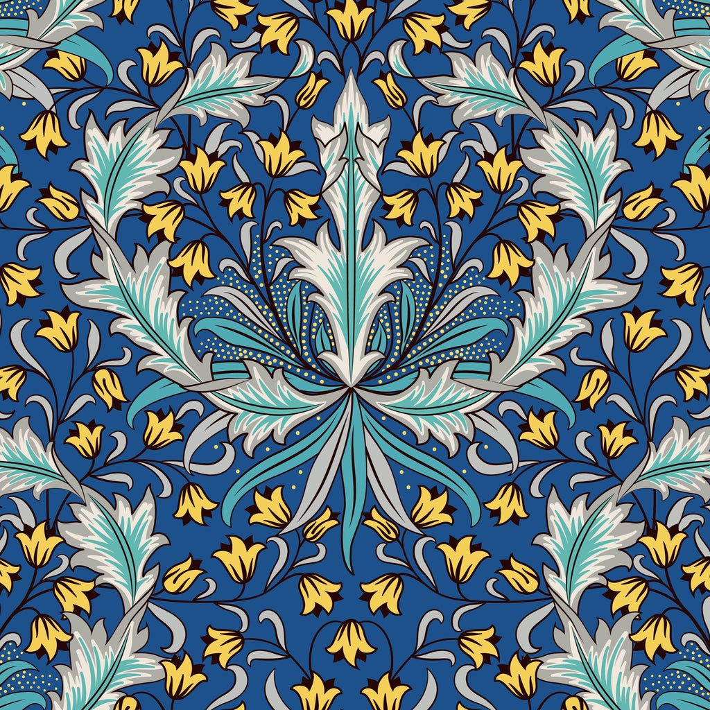 William Morris Inspired Singles Design 10 100% Quilting Cotton Approx. 44"/112cm