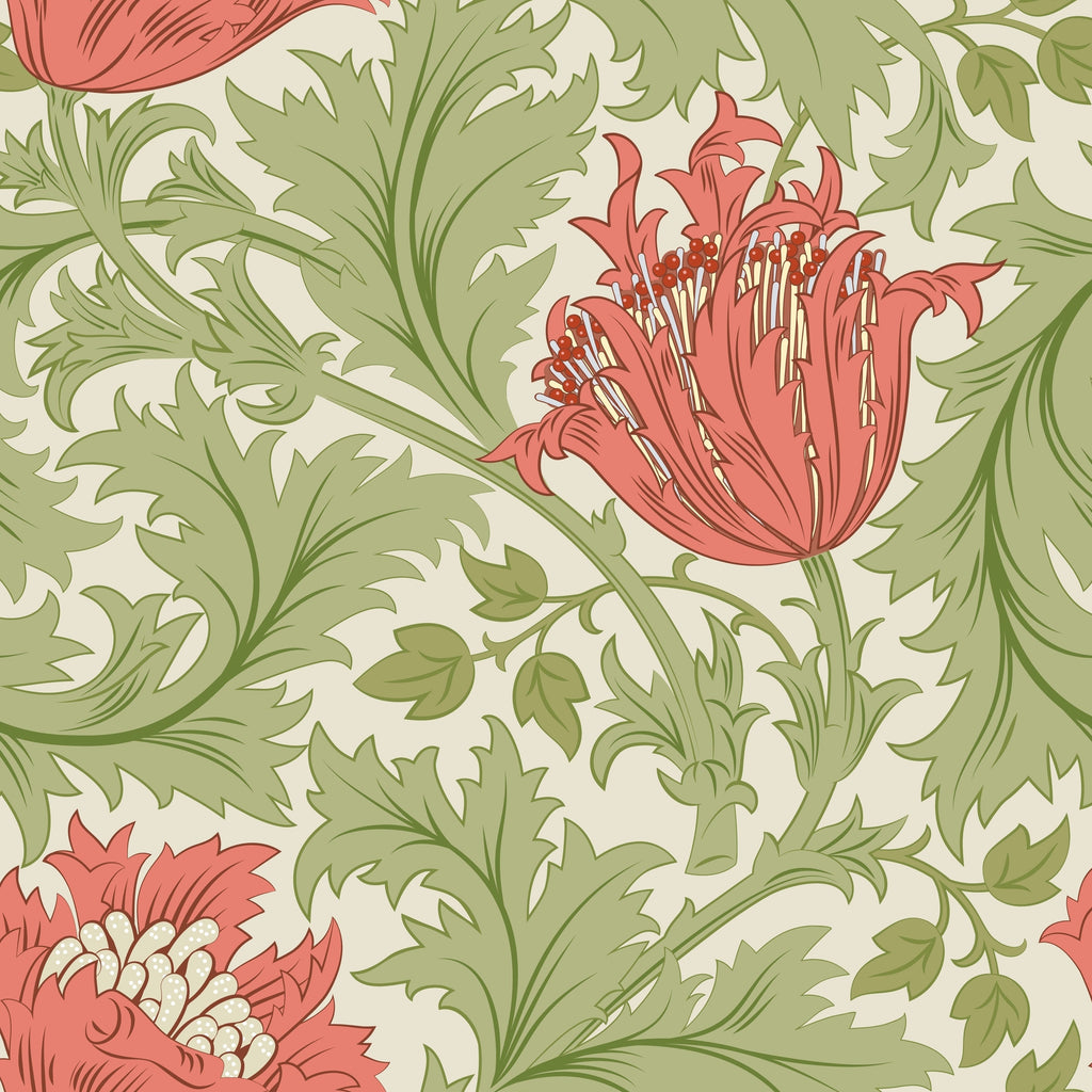 William Morris Inspired Singles Design 04 100% Quilting Cotton Approx. 44"/112cm