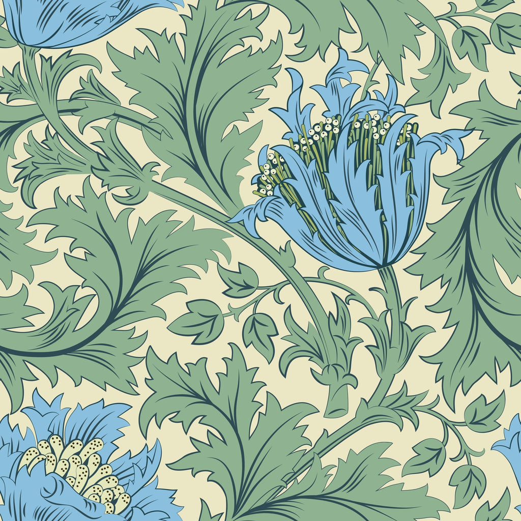 William Morris Inspired Singles Design 05 100% Quilting Cotton Approx. 44"/112cm