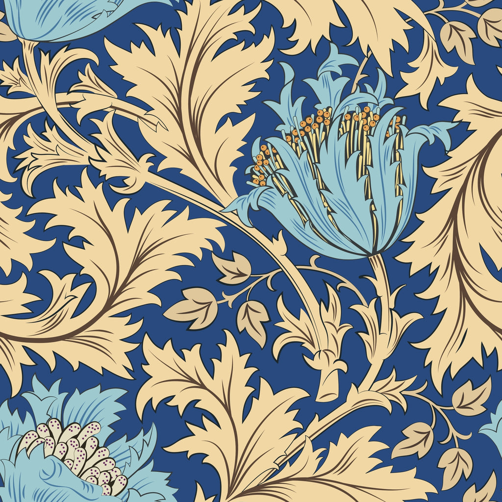 William Morris Inspired Singles Design 07 100% Quilting Cotton Approx. 44"/112cm