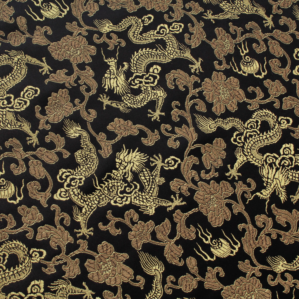 Black Brocade Fabric, Jacquard Fabric, Clouds Fabric, Chinese