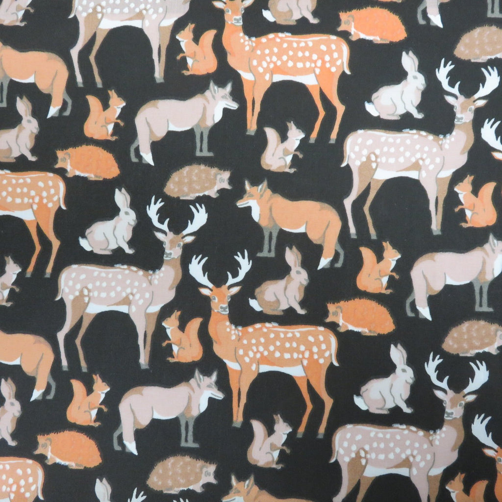 Woodland Animals Design:2213 Polycotton Print 65% Polyester 35% Cotton Approx. 44"/112cm