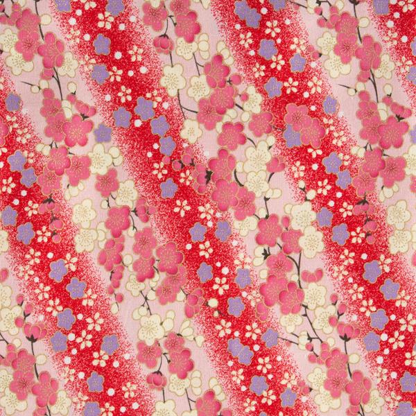 PO347 Japanese Ripple Cherry Blossom Metallic 100% Cotton, 58" (147cm) Wide