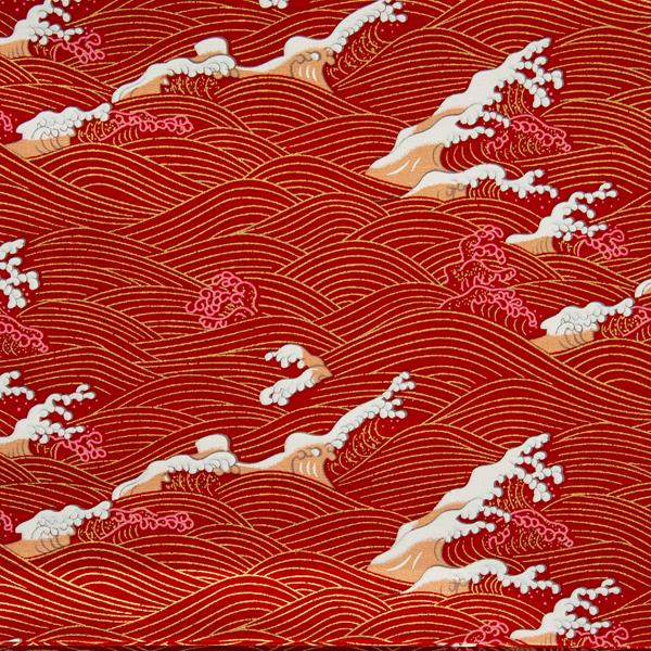 PO340 Japanese Crashing Waves Metallic 100% Cotton, 58