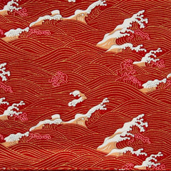 PO340 Japanese Crashing Waves Metallic 100% Cotton, 58