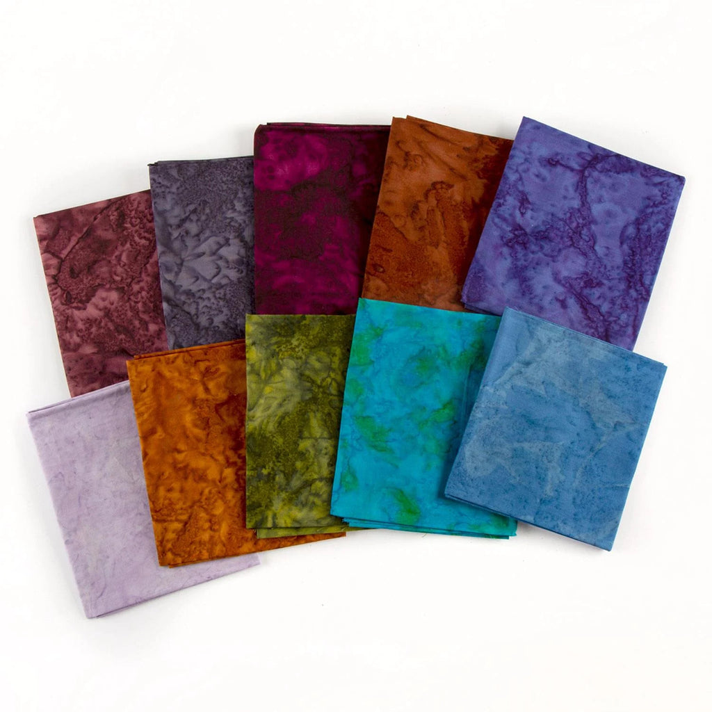 Buy wholesale Bali Batik 10pc Fat Quarter Bundle - Blues