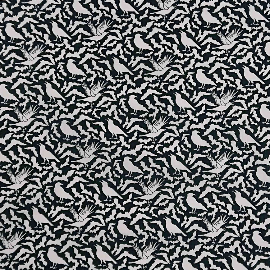 Bats & Crows Design:2102 Polycotton Print 65% Polyester 35% Cotton Approx. 44"/112cm