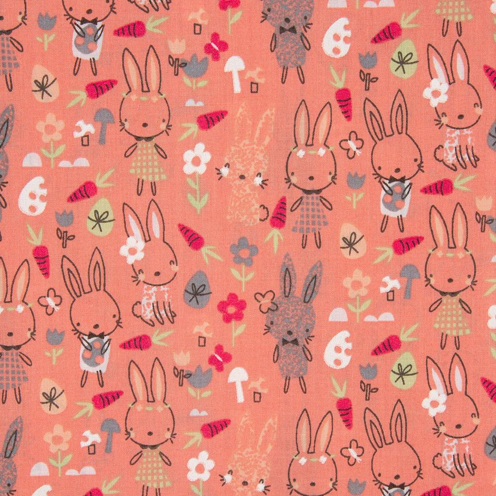 Bunny Party Design:2026 Polycotton Print 65% Polyester 35% Cotton Approx. 44"/112cm