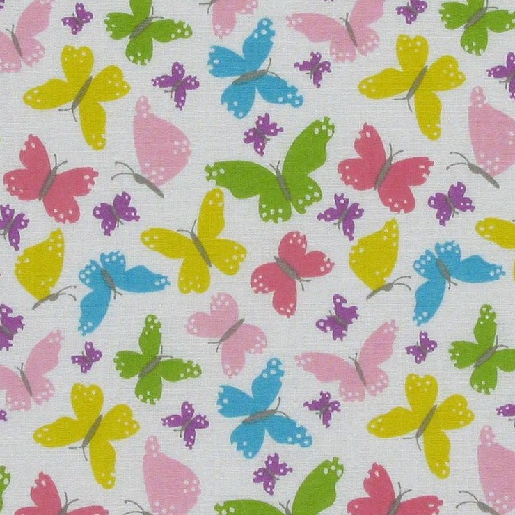 Butterflies Design:1701 Polycotton Print 65% Polyester 35% Cotton Approx. 44"/112cm