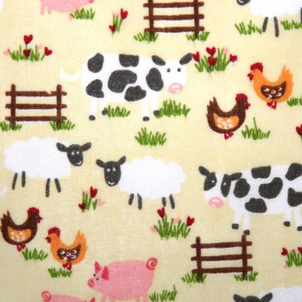 Farmland Animals Design:1702 Polycotton Print 65% Polyester 35% Cotton Approx. 44"/112cm