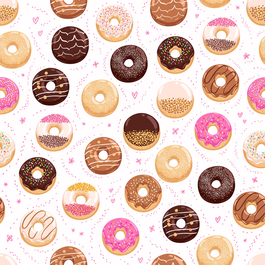 FF1043 Donut Loves - Digital Print 100% Quilting Cotton