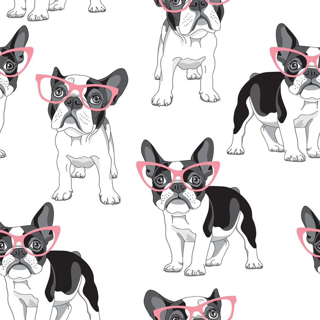 FF2010 Dog with Pink Goggles - Digital Print 100% Quilting Cotton