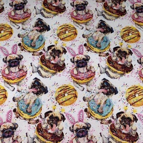 FF2013 Dogs and Donuts - Digital Print 100% Quilting Cotton