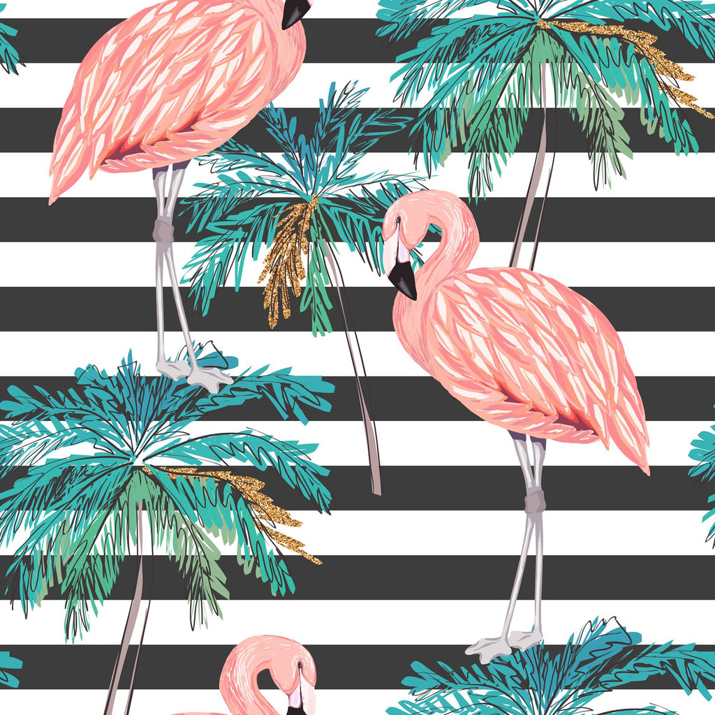 FF2030 Pink Flamingos - Digital Print 100% Quilting Cotton