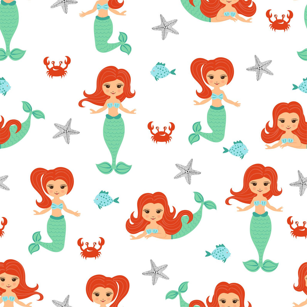 FF2047 Mermaids - Digital Print 100% Quilting Cotton