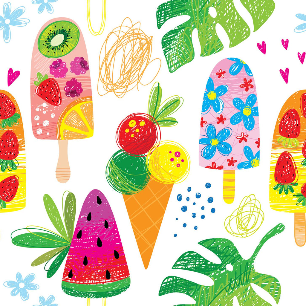 FF2091 Happy Summer Fruits & Lollies - Digital Print 100% Quilting Cotton
