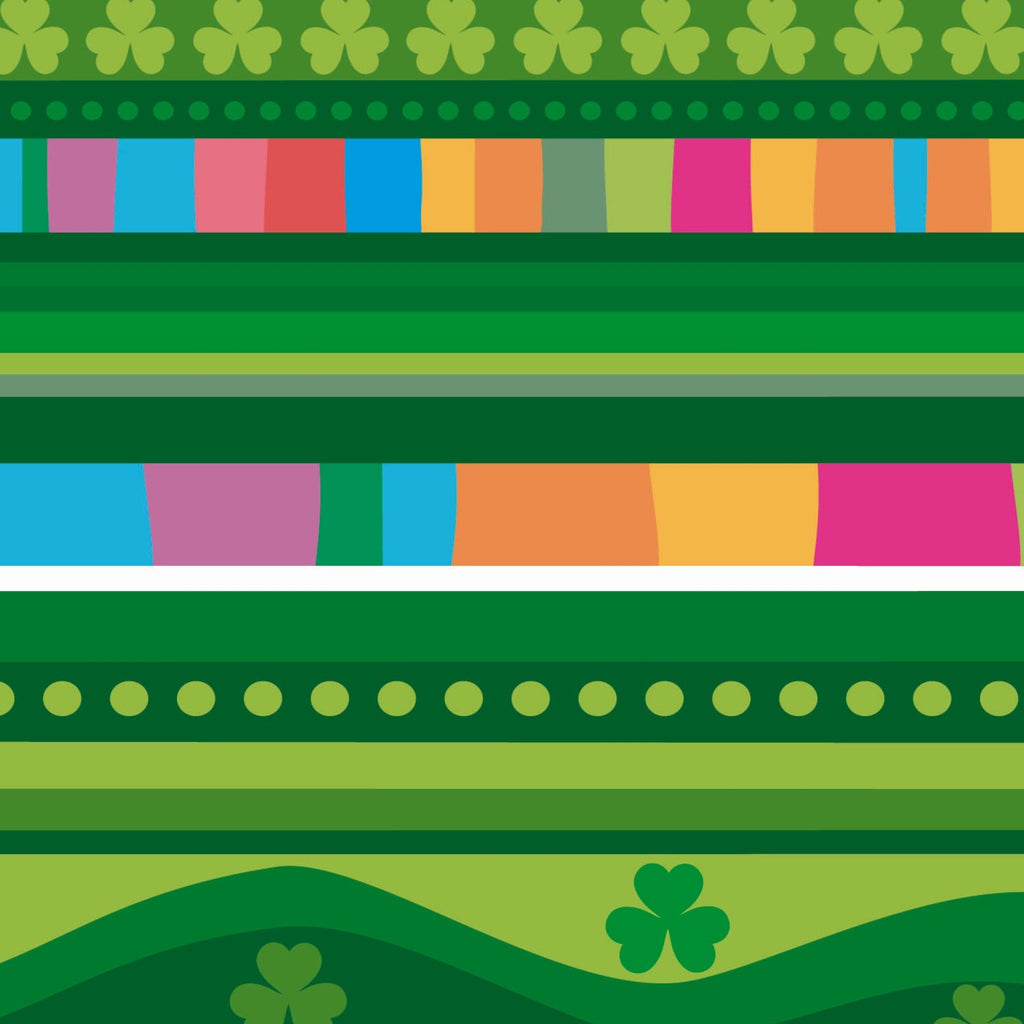 FF2121 Large Celtic Stripe, St Patricks Day - Digital Print 100% Quilting Cotton
