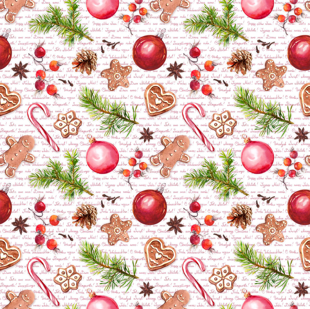 FF2198 - Christmas Digital Print 100% Quilting Cotton, Approx. 44" (112cm) Wide