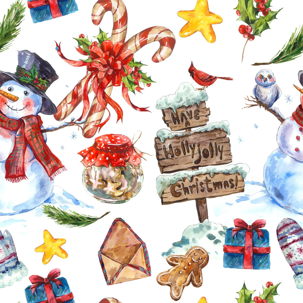 FF2206 - Christmas Digital Print 100% Quilting Cotton, Approx. 44" (112cm) Wide