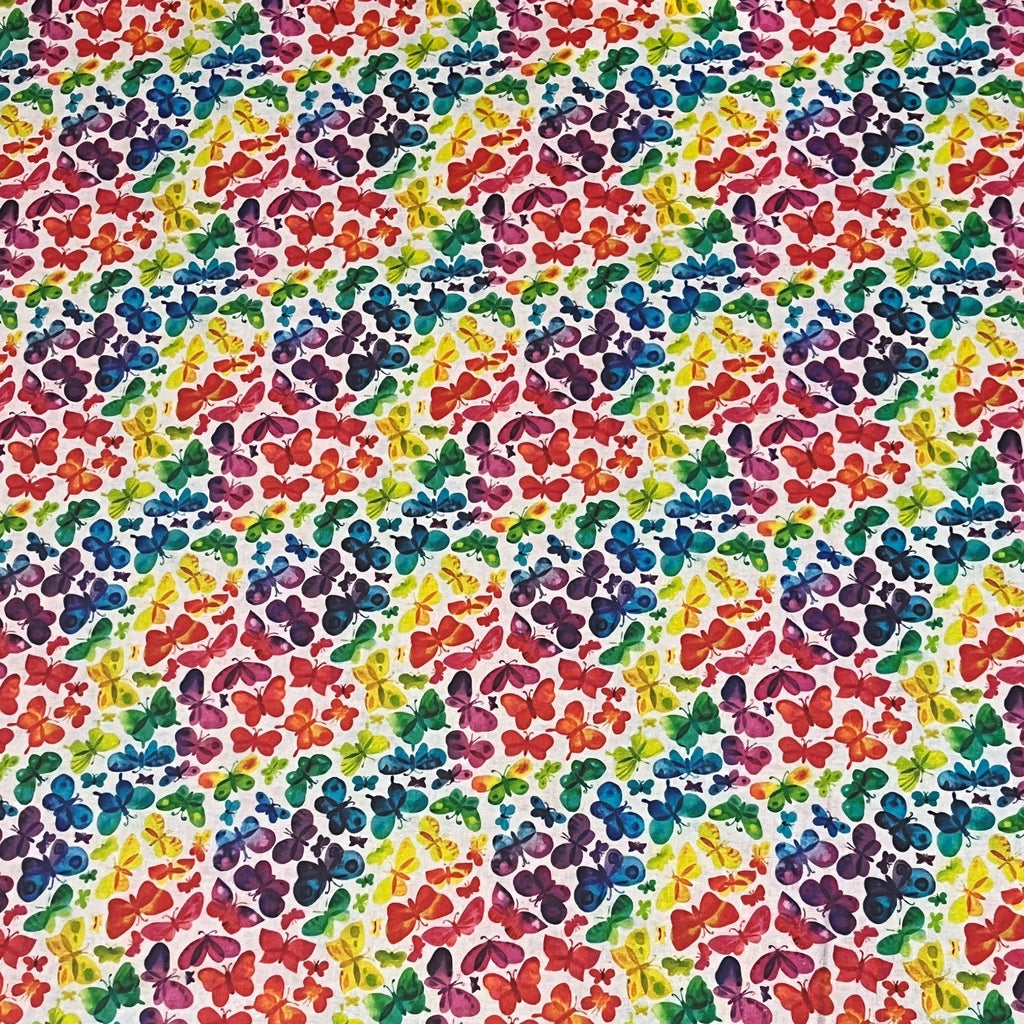 FF2251 Rainbow Butterflies - Digital Print 100% Quilting Cotton
