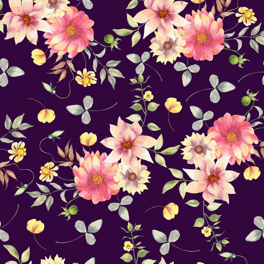 FF2288 Lotus Flower - Digital Print 100% Quilting Cotton