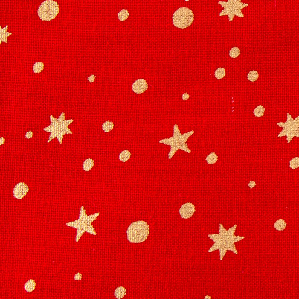 FX103 - Stars & Snowflakes Christmas Lacquer Foiled 100% Quilting Cotton, Approx. 44" (112cm) Wide