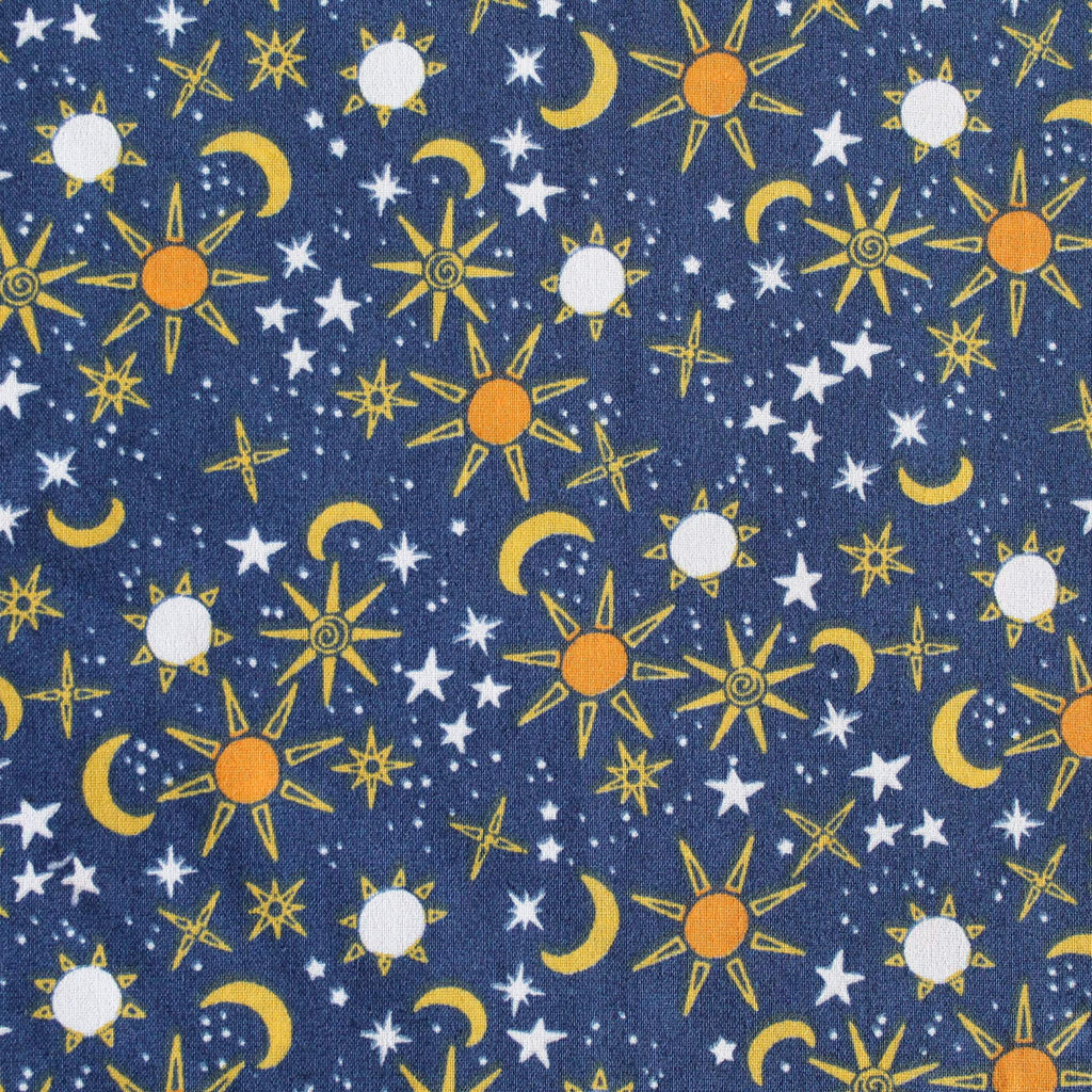 Galaxies Stars & Planets Design:1811 Polycotton Print 65% Polyester 35% Cotton Approx. 44"/112cm