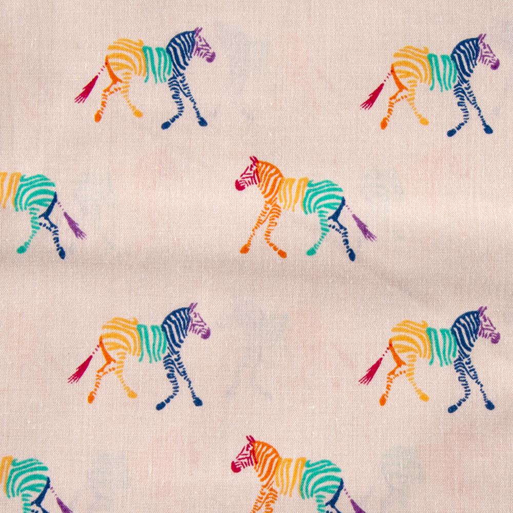 Rainbow Zebra Design:2111 Polycotton Print 65% Polyester 35% Cotton Approx. 44"/112cm