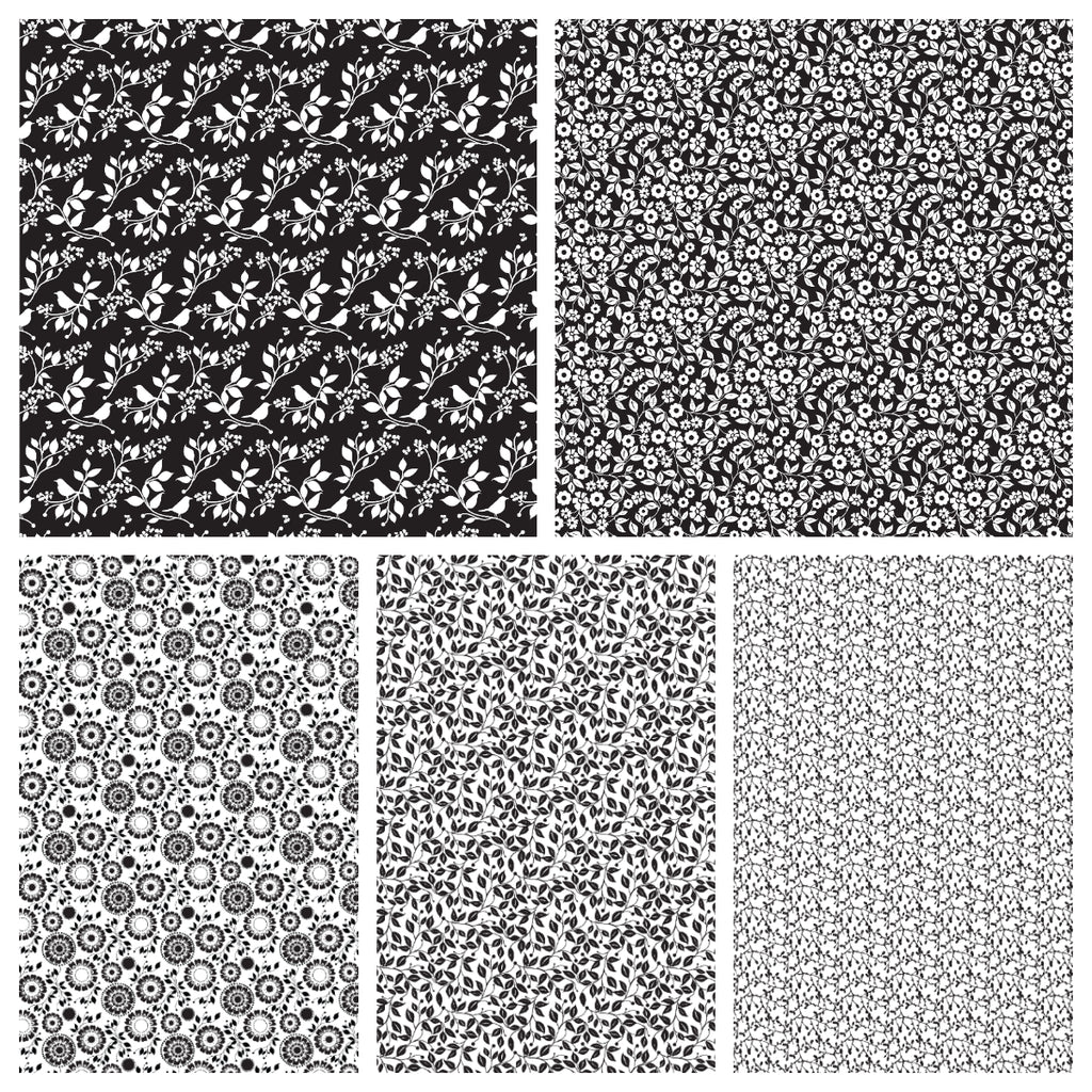 Silhouette Floral 100% Quilting Cotton Approx. 44"/112cm