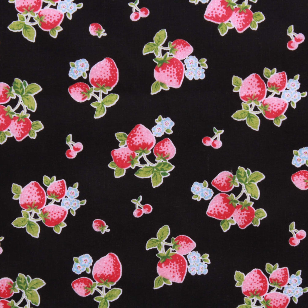 Strawberry Fields Design:1503 Polycotton 65% Polyester 35% Cotton Approx. 44"/112cm