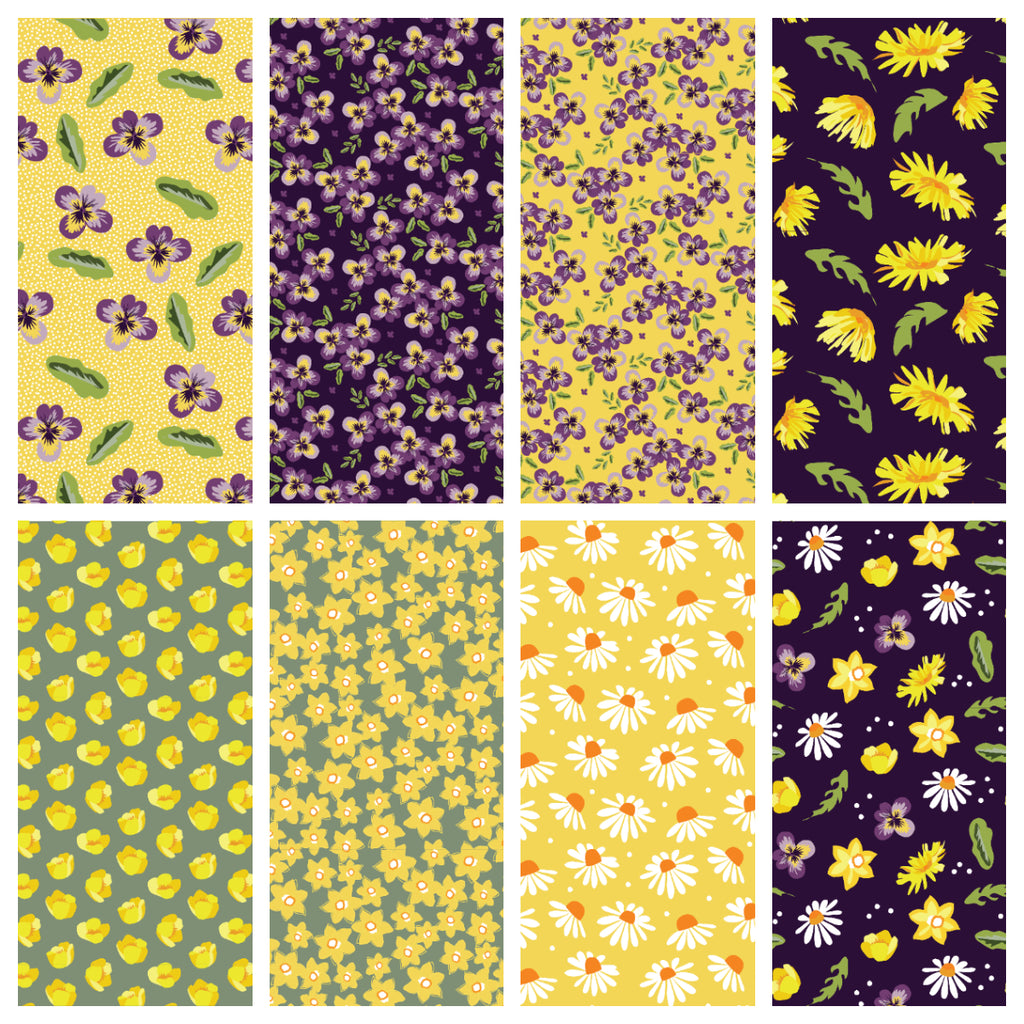 Wild Flower 100% Quilting Cotton Approx. 44"/112cm