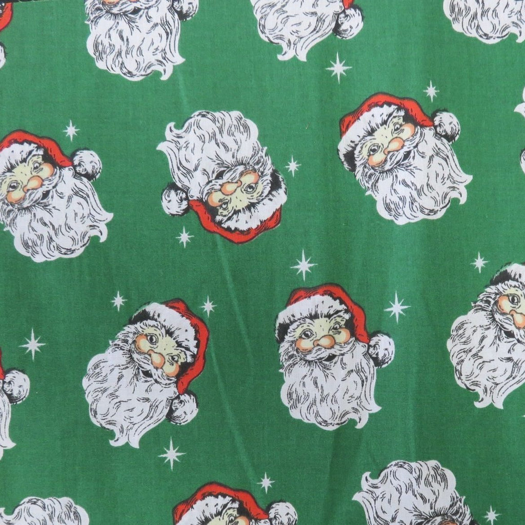 Christmas Santa Design:X-02 Polycotton Print 65% Polyester 35% Cotton Approx. 44"/112cm