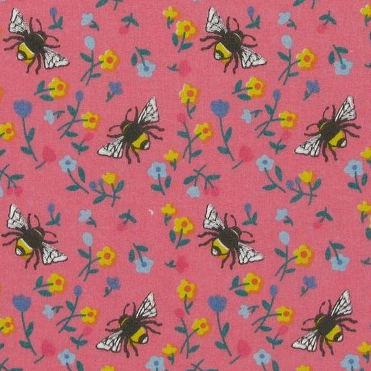 Flower Bees Design:2109 Polycotton Print 65% Polyester 35% Cotton Approx. 44"/112cm
